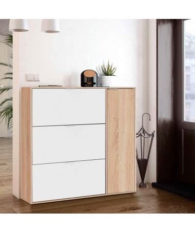 Zapatero Puertas Abatibles Roble Canadian Muebles Mato