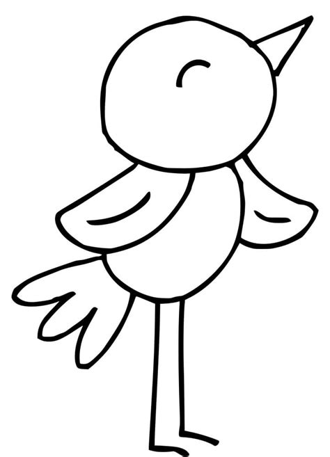 Coloriage Un Oiseau Facile télécharger et imprimer gratuit