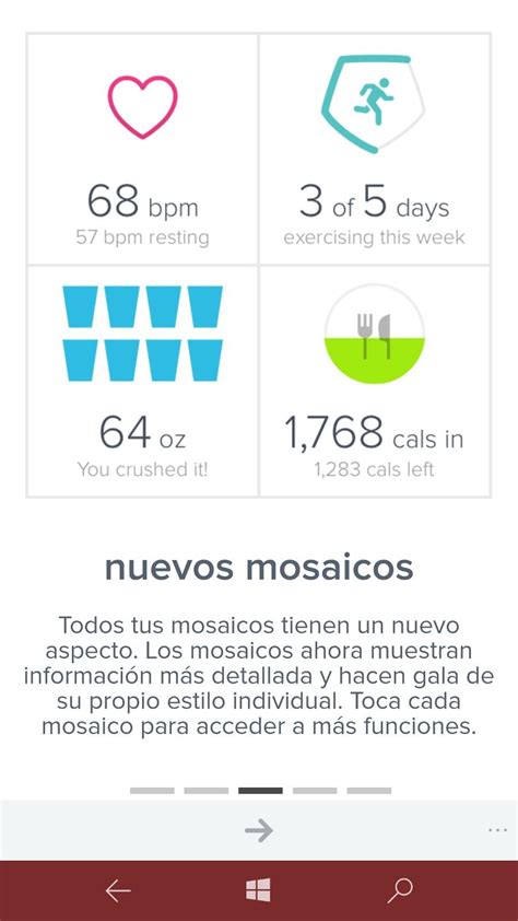 Fitbit para Windows 10 se actualiza con nuevo diseño del panel Fitbit y
