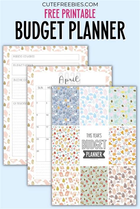 2023 Free Printable Monthly Budget Planner Cute Freebies For You