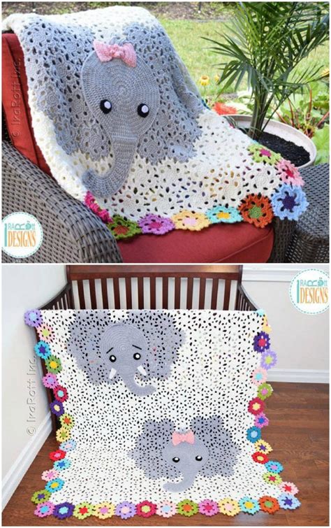 Free Pattern For Crochet Elephant Rug Printable Templates Free