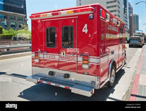 Los Angeles Fire Department Paramedic Responding To A Call In The