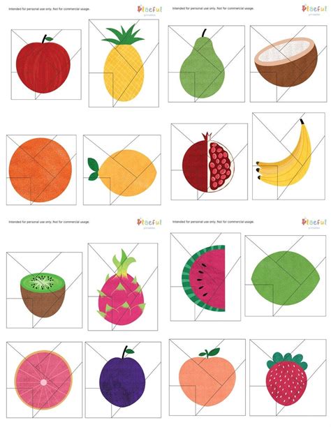 Fruit Puzzle Printable, Fruit Printable, Fruit Learning, Color Learning, Kids Learning Printable ...