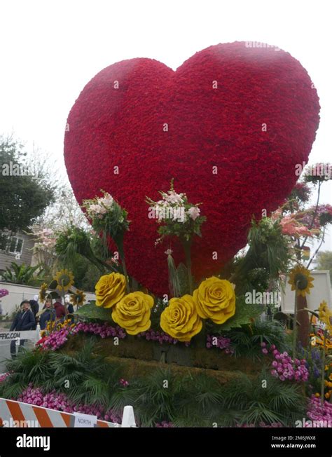 Pasadena, California, USA 3rd January 2023 Rose Parade Floats on display at Floatfest for Rose ...