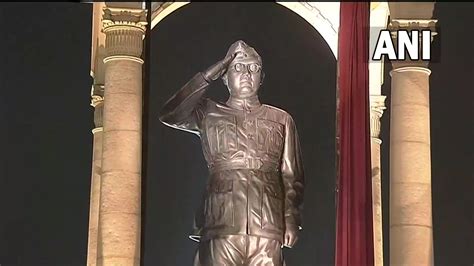 Pm Modi Unveils Grand Statue Of Netaji Subhas Chandra Bose Near India