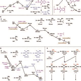 Dft Calculations Of The Reaction Pathways Numbers Associated With Each