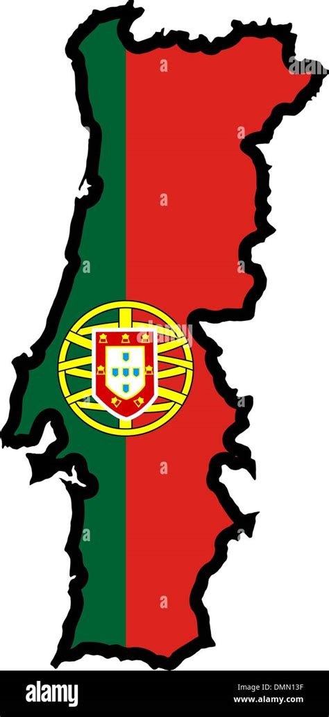 Mapa En Colores De Portugal Imagen Vector De Stock Alamy