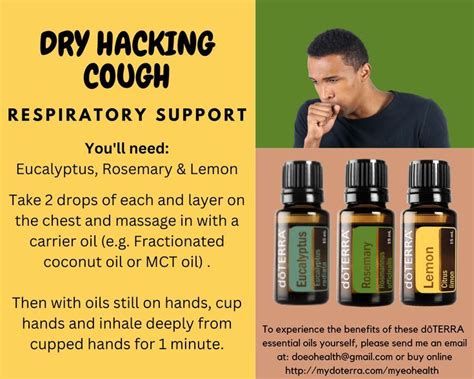 Dry Hacking Cough Support With D Terra In Doterra Oil Recipes