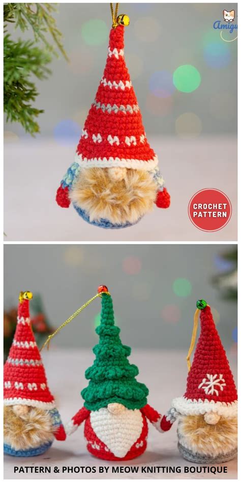 8 Beautiful Crochet Christmas Gnome Patterns Crafting Happiness