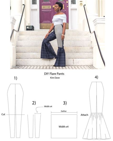 Trendy Diy Flare Pants Step By Step Sewing Tutorial By Kim Dave Flare Pants Pattern Boho