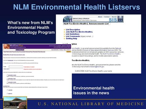 Ppt Your Health And The Environment Resources From The National Library Of Medicine