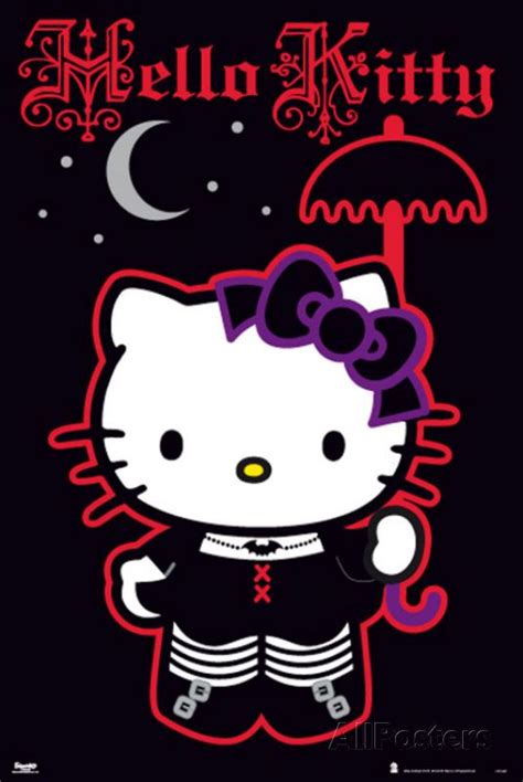 Hello Kitty Gothic Poster Print 24x36 Hello Kitty Art Hello Kitty