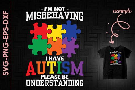 Not Misbehaving Autism Be Understanding By Utenbaw Thehungryjpeg