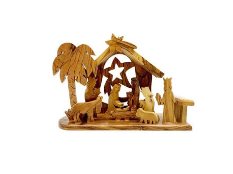 Amazon Wooden Nativity Set Olive Wood Hand Carved Nativity One