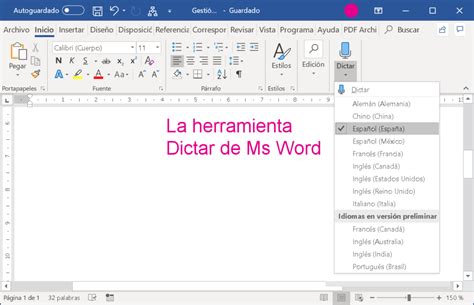 Dictar En Ms Word Buscar Tutorial