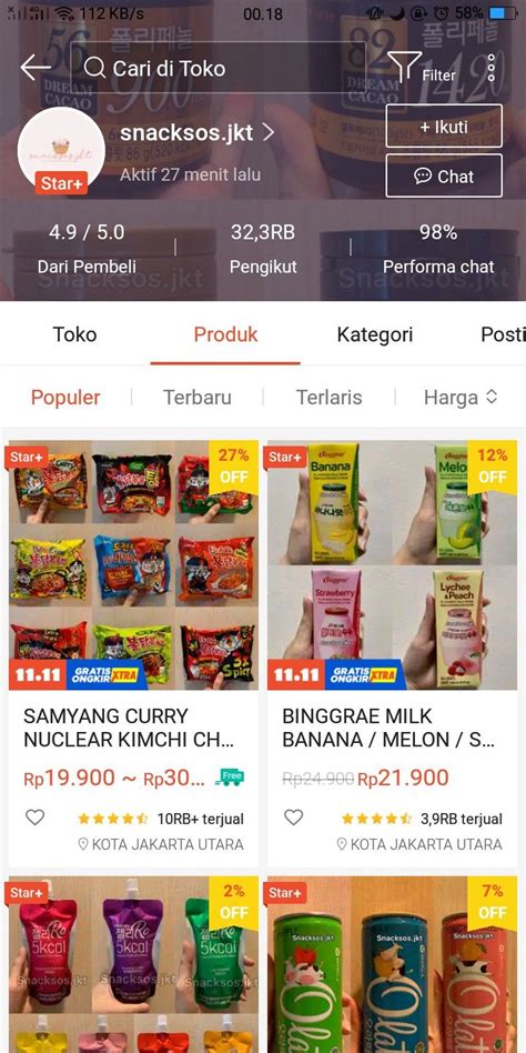 Produk Snacksos Jkt Shopee Indonesia Aesthetic Shop Online