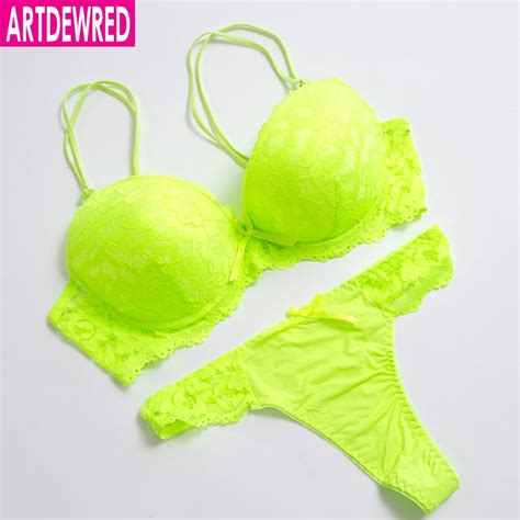 Buy Artdewred Deep V Sexy Plus Size Push Up Bra Set Floral Lace Women Underwear Set Bra And