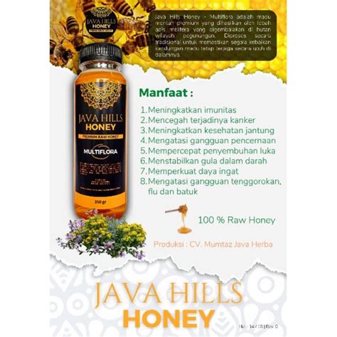 Jual Javahills Honey Madu Multiflora Java Hills Madu Asli 100 Lolos