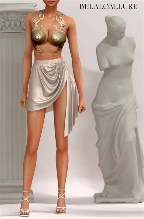 Belaloallure Grecian Goddess Belaloallure Sims 4 Dresses