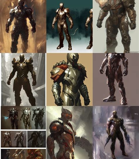 Marvel Video Game Armor Concept Art Muted Colors Stable Diffusion