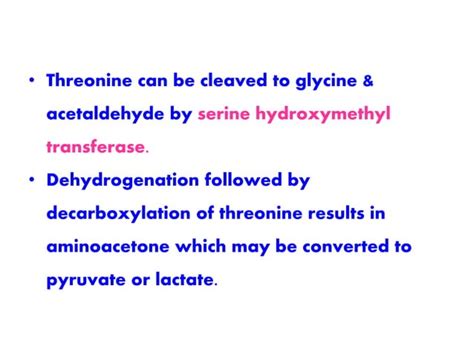 SERINE & THREONINE METABOLISM | PPT