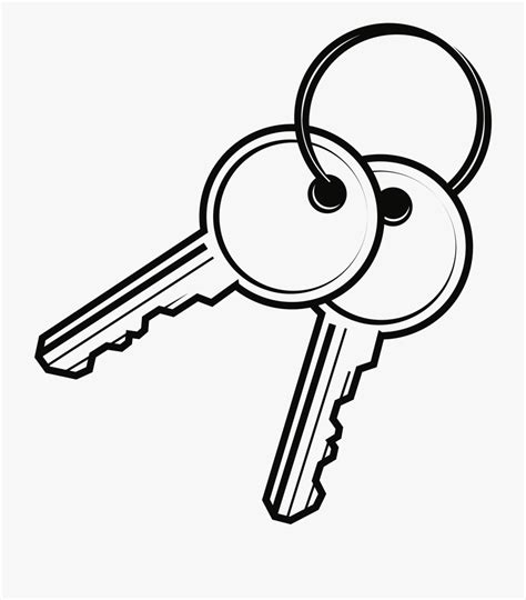 Key Outline Clip Art