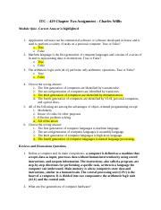 Itc Chapter Two Assignment Charles Willis Docx Itc