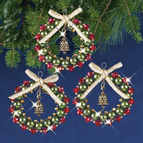 Nostalgic Christmas Beaded Crystal Ornament Kit-Ruby, Green & Gold Bell Wreaths | Walmart Canada