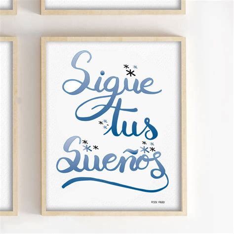 Lámina Sigue Tus Sueños Lettering Atipik Fabrik