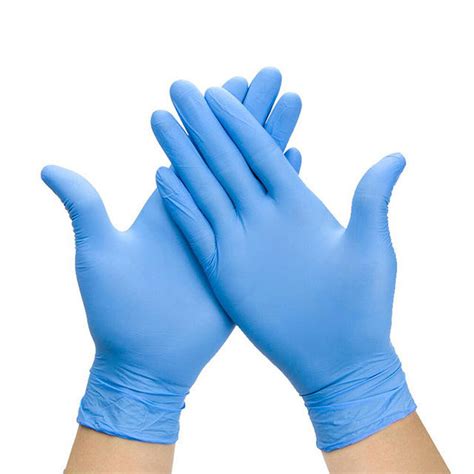 Medium Disposable Blue Vinyl Gloves Powdered 1x100 Cs Essentials