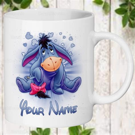 Eeyore Black Ceramic Mug Eeyore Disney Coffee Cup Sold By Succeeding