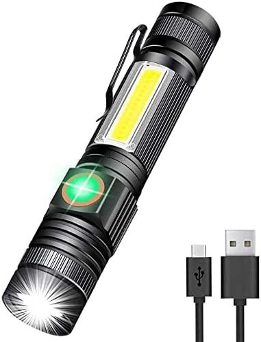 Hoxida Rechargeable Flashlight Battery Included Magnetic LED