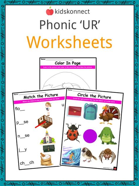 controlled ur phonics word search worksheets library