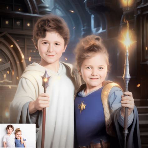 Custom Portrait in Wizard Style, Harry Potter Universe Portrait