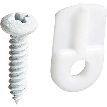 Slide Co Screen Turn Buttons W Screws White Plastic Pack Of