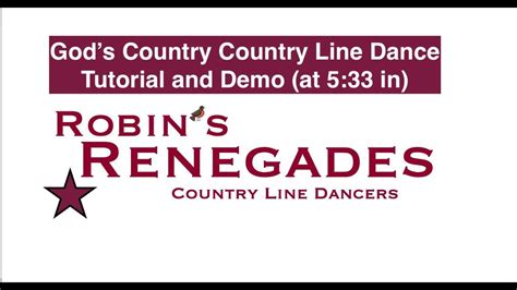 God S Country Country Line Dance Tutorial And Demo Youtube