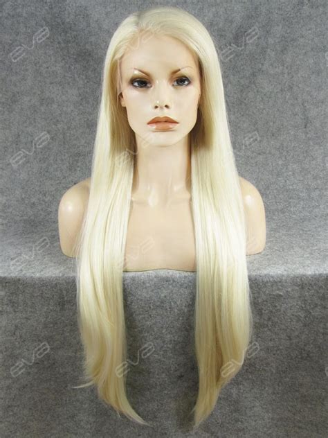 Long Straight Blonde Synthetic Lace Front Wig All Synthetic Wigs Evahair