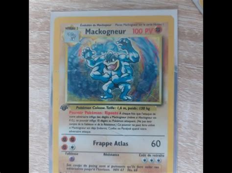 Carte Pok Mon Mackogneur Edition Holo Fr Set De Base