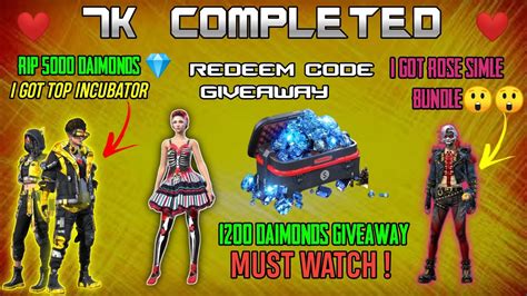 7K SPECIAL 1200 DIAMONDS GIVEAWAY PERMANENT SKELETON BUNDLE GOT TIME