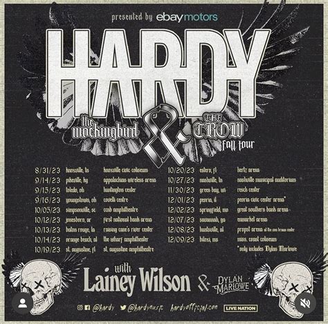 Hardy Extends The Mockingbird The Crow Tour With Fall Dates