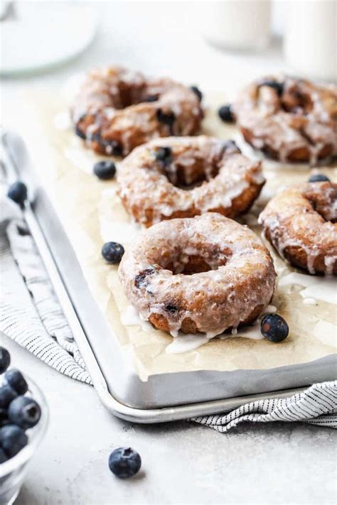 Blueberry Glazed Doughnuts - Grandbaby Cakes