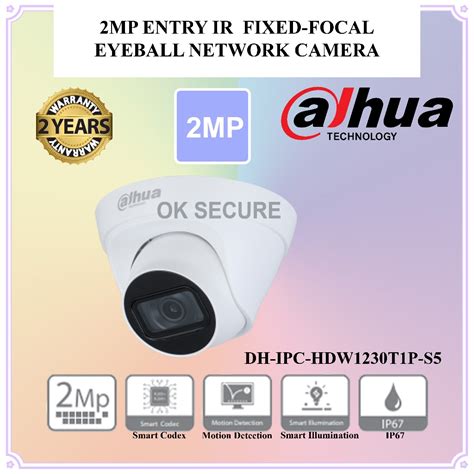 Dahua Dh Ipc Hdw T P S Mp Entry Ir Fixed Focal Eyeball Network