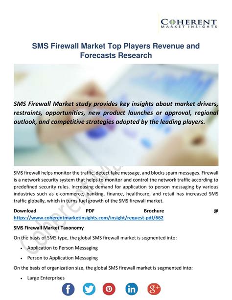 PPT - SMS Firewall Market: Adoption of Innovative Offerings to Boost