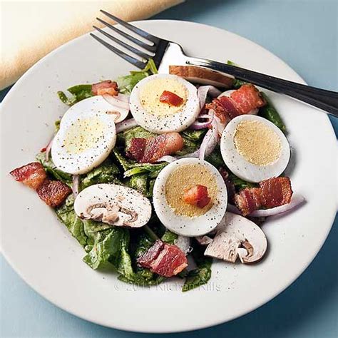 Kitchen Riffs Spinach Salad With Hot Bacon Dressing