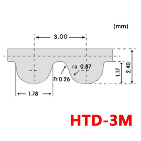 15mm Width HTD 3M 3mm Pitch Rubber Timing Belt Closed Loop For CNC 3D