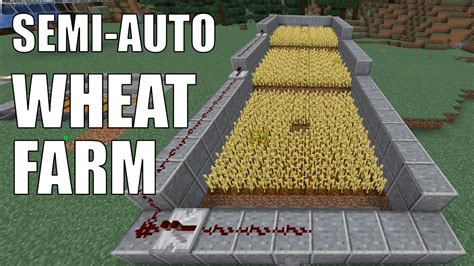 Minecraft Wheat Farm Semi Automatic Easy Crop Farm Incl Potato Carrot