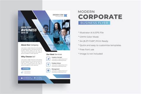 Modern Corporate Trifold Brochure Design Graphic By Mi Craft Shop