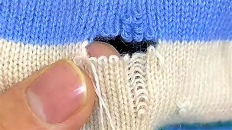 How To Perfectly Repair Holes In A Knit Sweater At Home Sweater