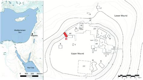 Map Of The Southern Levant And The Site Of Megiddo On The Left The