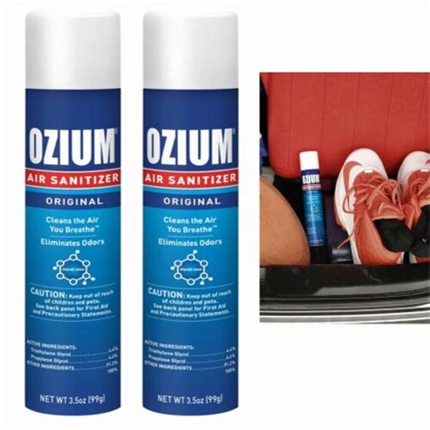 2 Pc Ozium Air Sanitizer Odor Eliminator Spray Freshener Purifier Original Scent 1 Smith’s